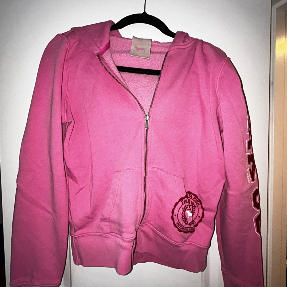 Y2K PINK Victoria's Secret Bright Pink Hoodie